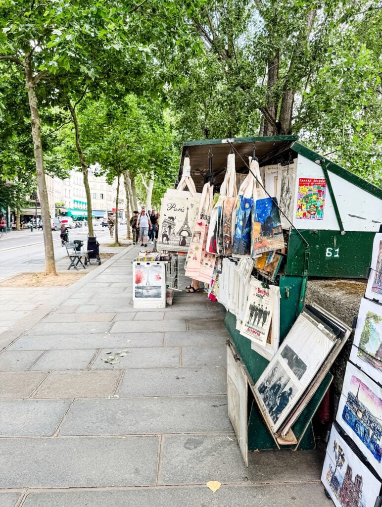 Rare and antique books and post cards can be found at the book sellers along the Seine River.