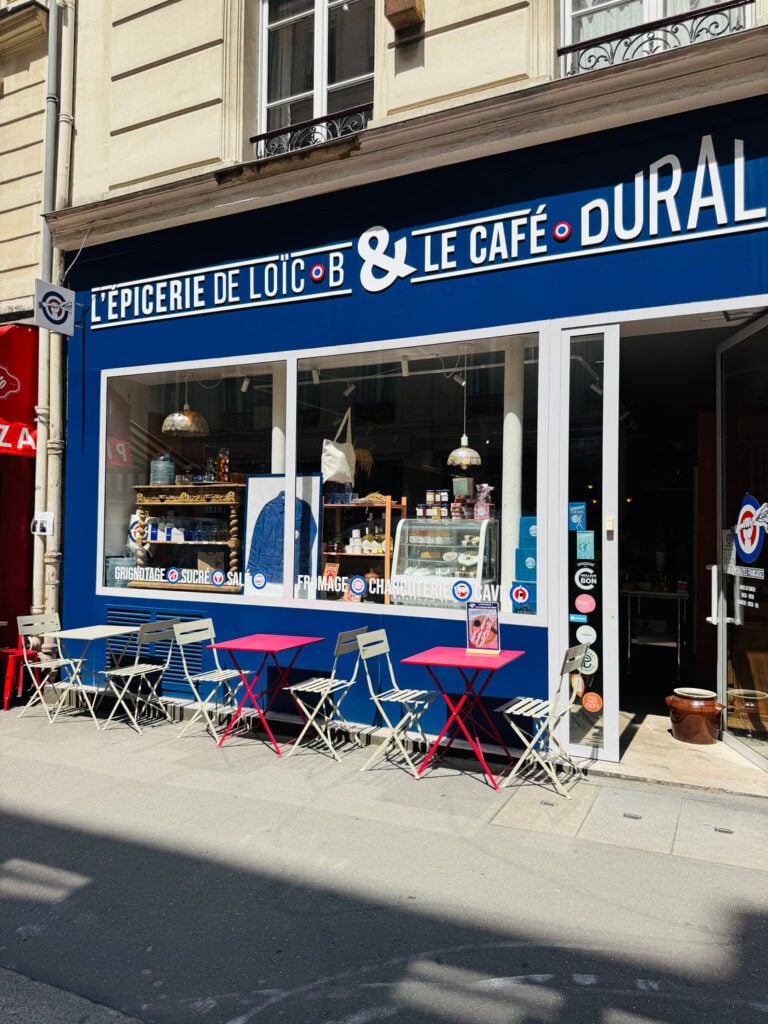 The outside of Duralex cafe and store in Paris.