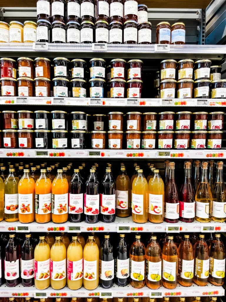 At local grocery stores in France you can find fun food items like herb de Provence and mustard to bring home to friends and family.