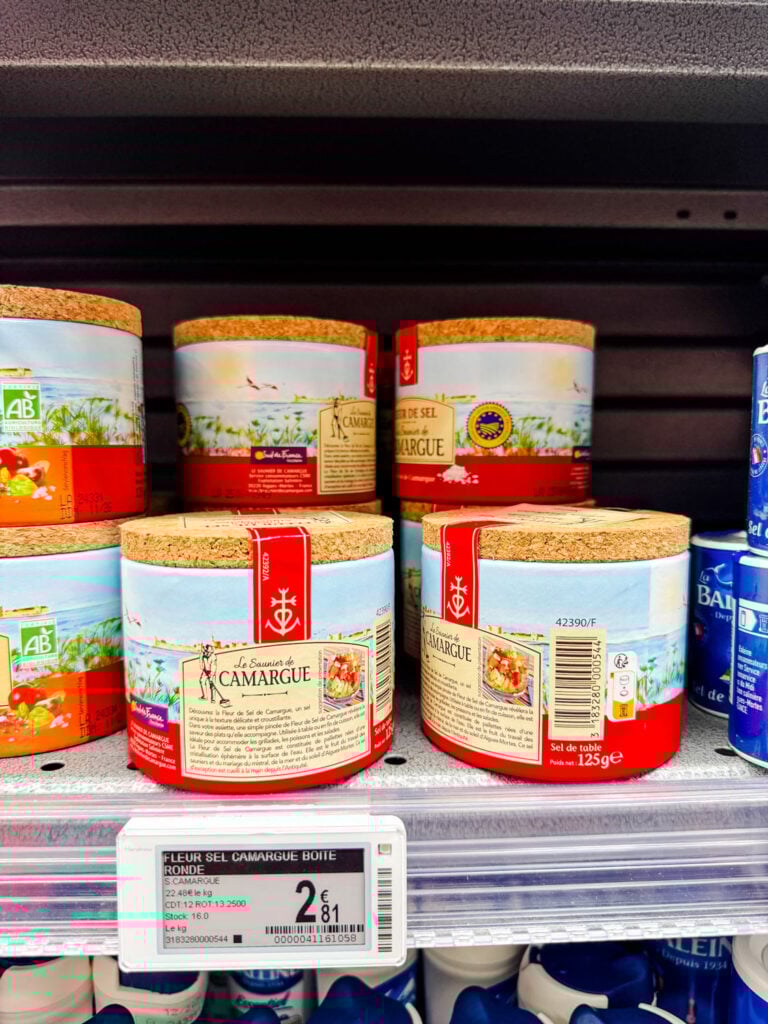 You can buy Camargue salt (a high-end, hand-raked salt from the Camargue region in France, can be purchased at local French grocery stores.