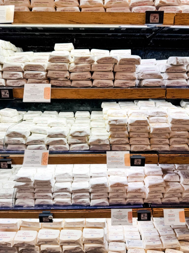 Le Grand Epicerie in Paris has a large selection of butter to choose from. They will even vacum seal it for you to bring home.