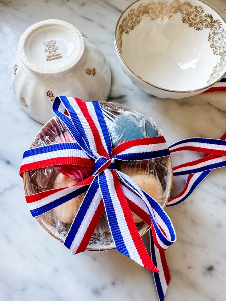 Souvenirs bought in France can be wrapped up a tied with a bow and used as thoughtful gifts for family and friends.