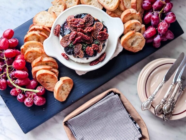 Baked Brie, Fig & Candied Pecans With Everything From Trader Joe’s