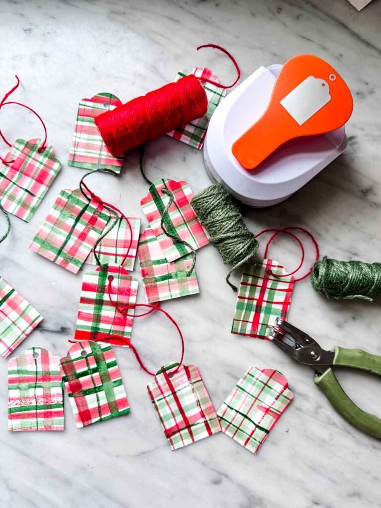 DIY Plaid Watercolor Gift Tags: A Simple, Handmade Touch for Any Gift