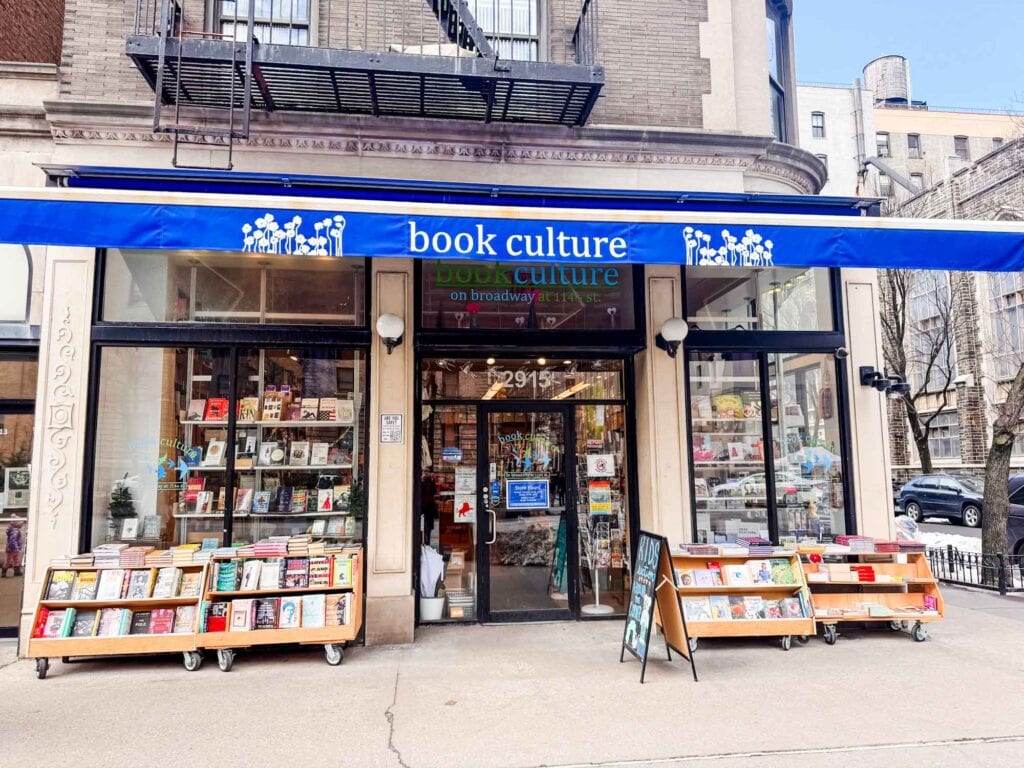Book Culture bookstore serves this Upper Westside neighborhood as well as the students at Columbia University.