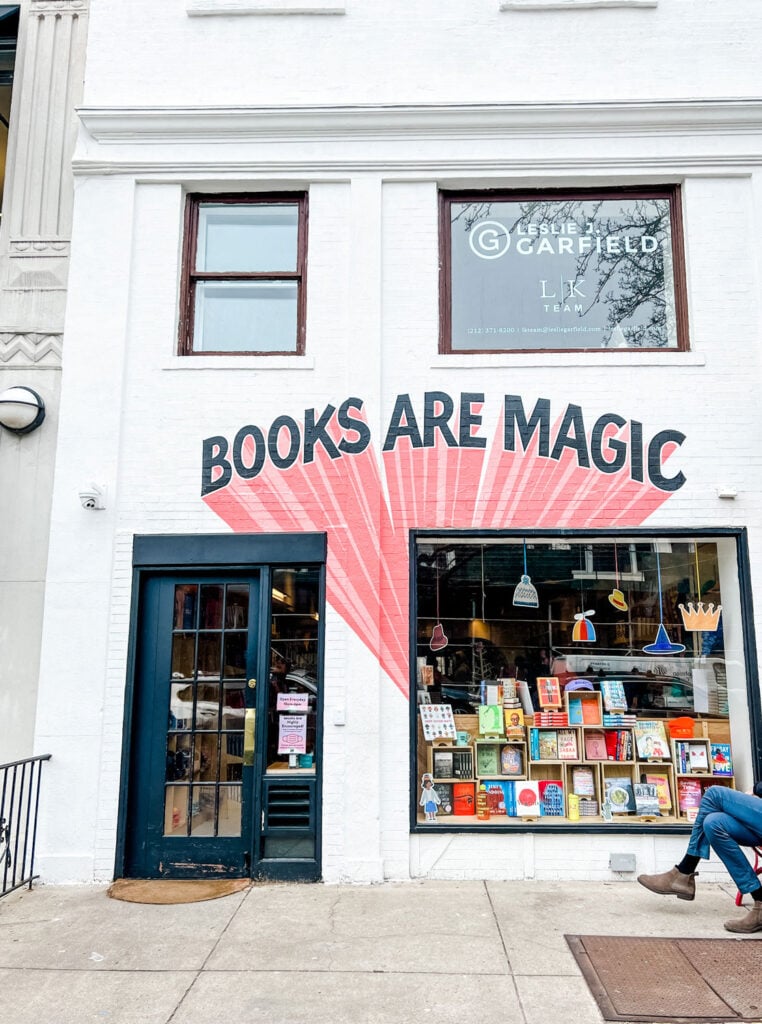 The storefront of Books Are Magic in  Brooklyn, New York.