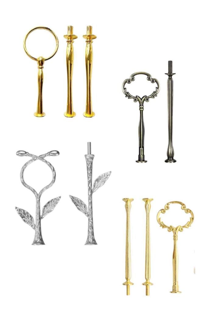 Teired stand hardware.