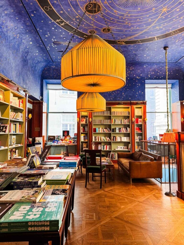 The Celestial Ceiling on the second floor of Albertine Books is worth seeing as it's an alfresco of the zodiac signs.