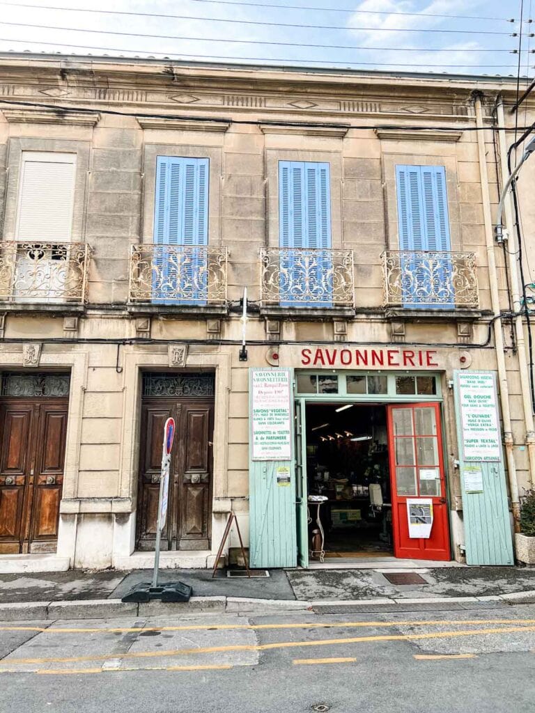 The entrance to the Rampal Latour soap museum in Salon-de-Provence, France.