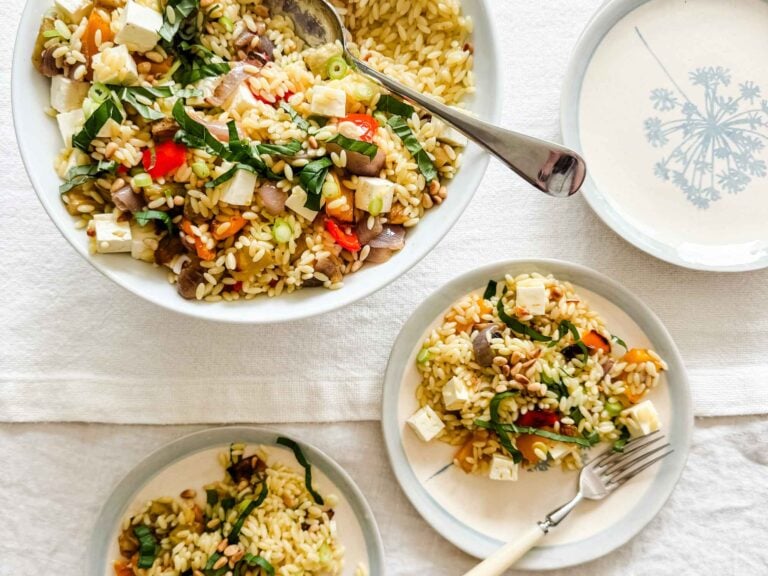 Ina Garten’s Orzo with Roasted Vegetables + A Spring Brunch Table