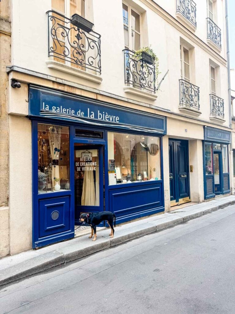 Rue de Bièvre features many different small artisan shops up and down the one-block street.