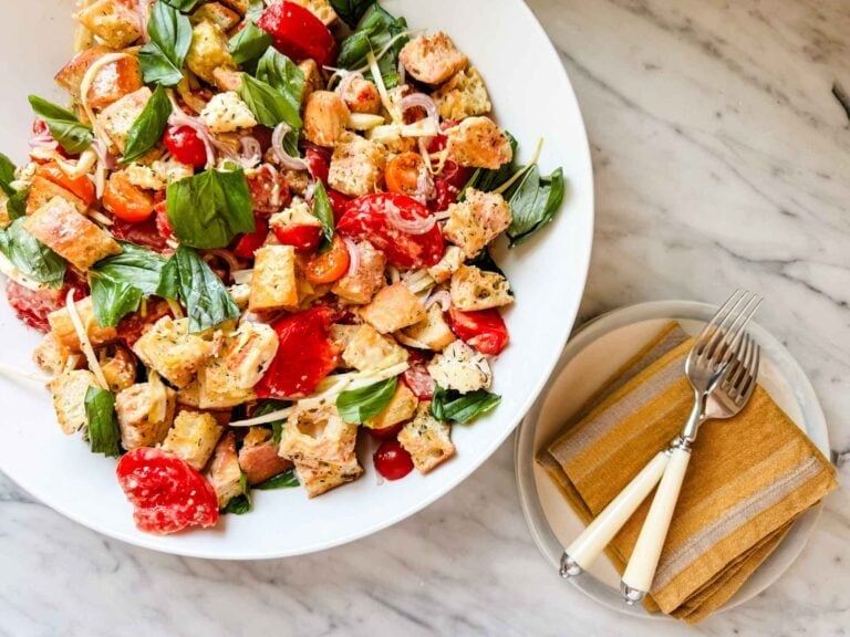Panzanella Salad with Caesar Dressing